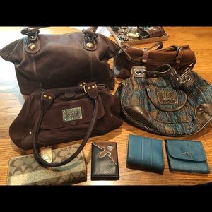 Genuine Coach wallet and misc purse lot